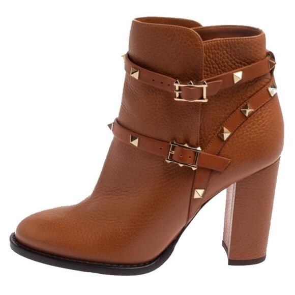 Valentino Rock Stud Leather Booties - size 39.5